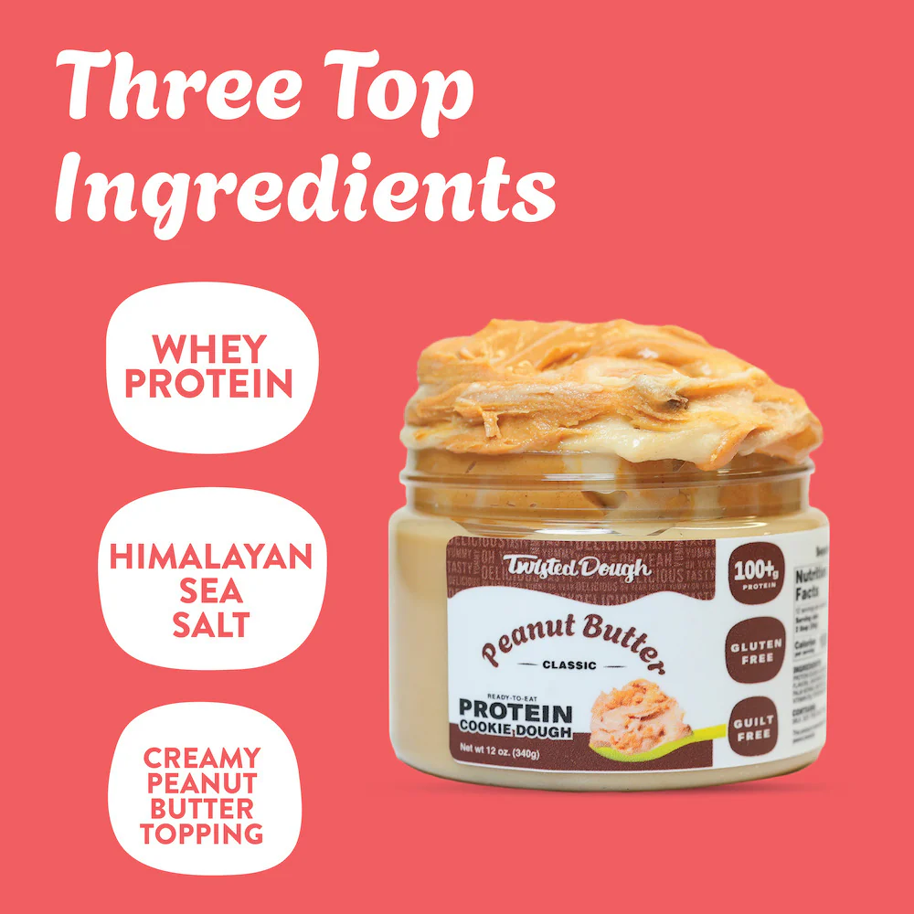 2 Pack-Classic Peanut Butter Protein Cookie Dough - Image 3