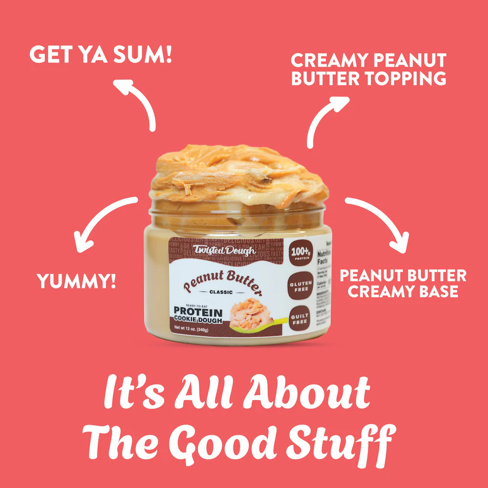 2 Pack-Classic Peanut Butter Protein Cookie Dough - Image 4