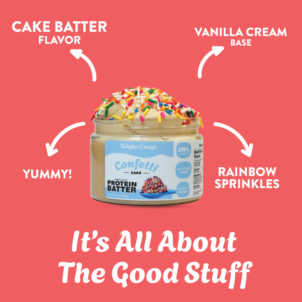 2 Pack-Confetti Cake Protein Cookie Dough - Image 4